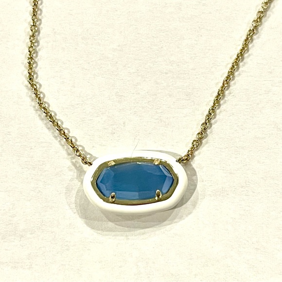Kendra Scott Jewelry - Kendra Scott Elisa Enamel Blue Periwinkle and Gold Pendant Necklace